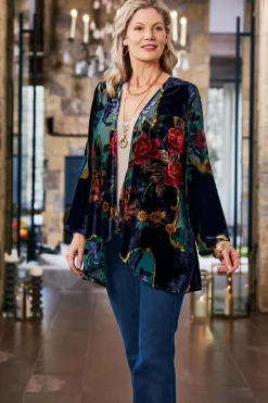 Hot Aaliyah Floral Velvet Topper Toppers