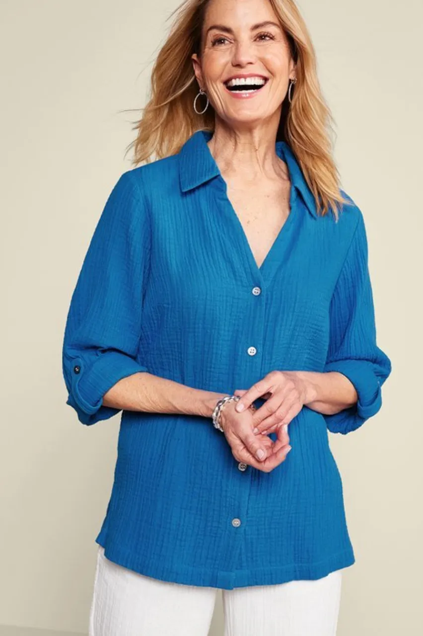 Best Addison Gauze Big Shirt Tops