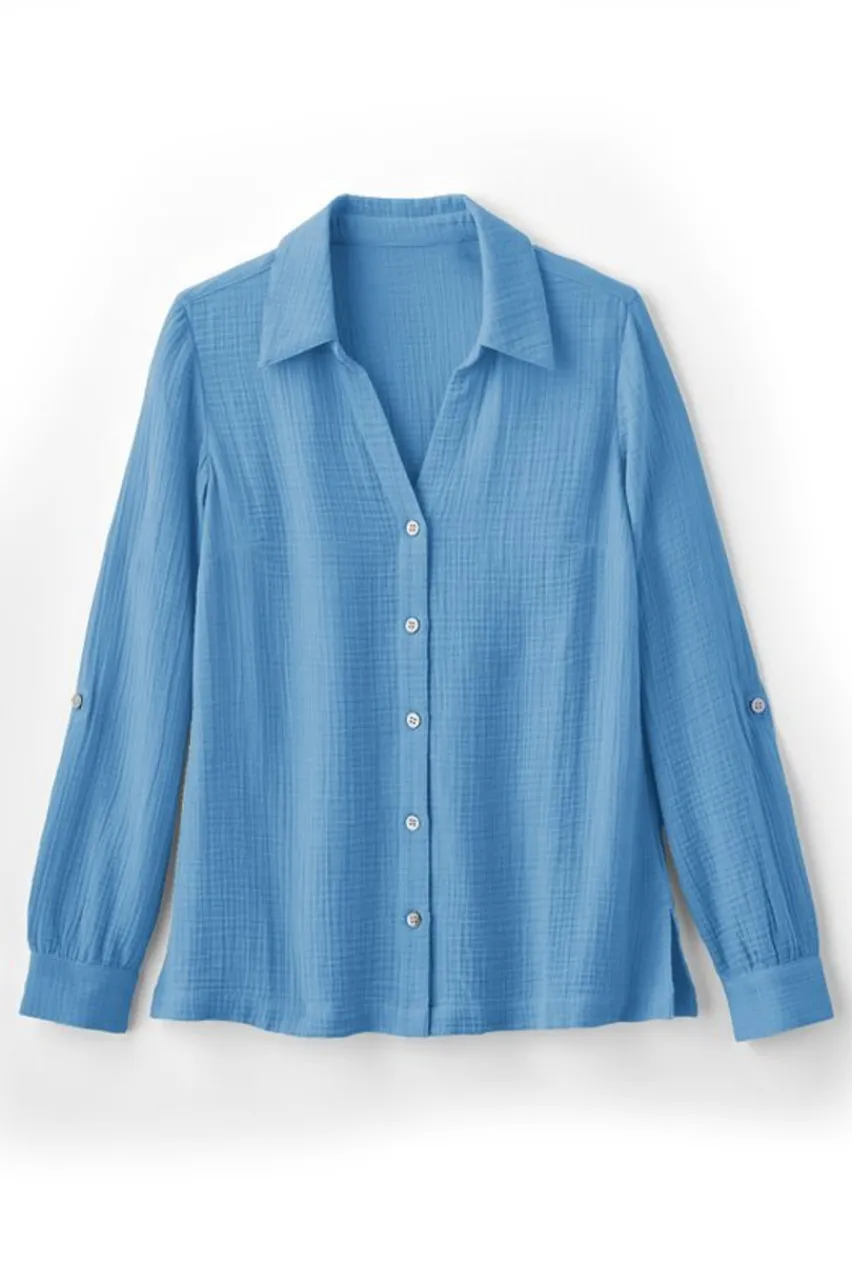 Best Addison Gauze Big Shirt Tops