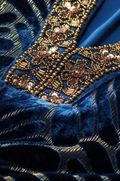 Clearance Adrienne Embroidered Velvet Tunic Tops