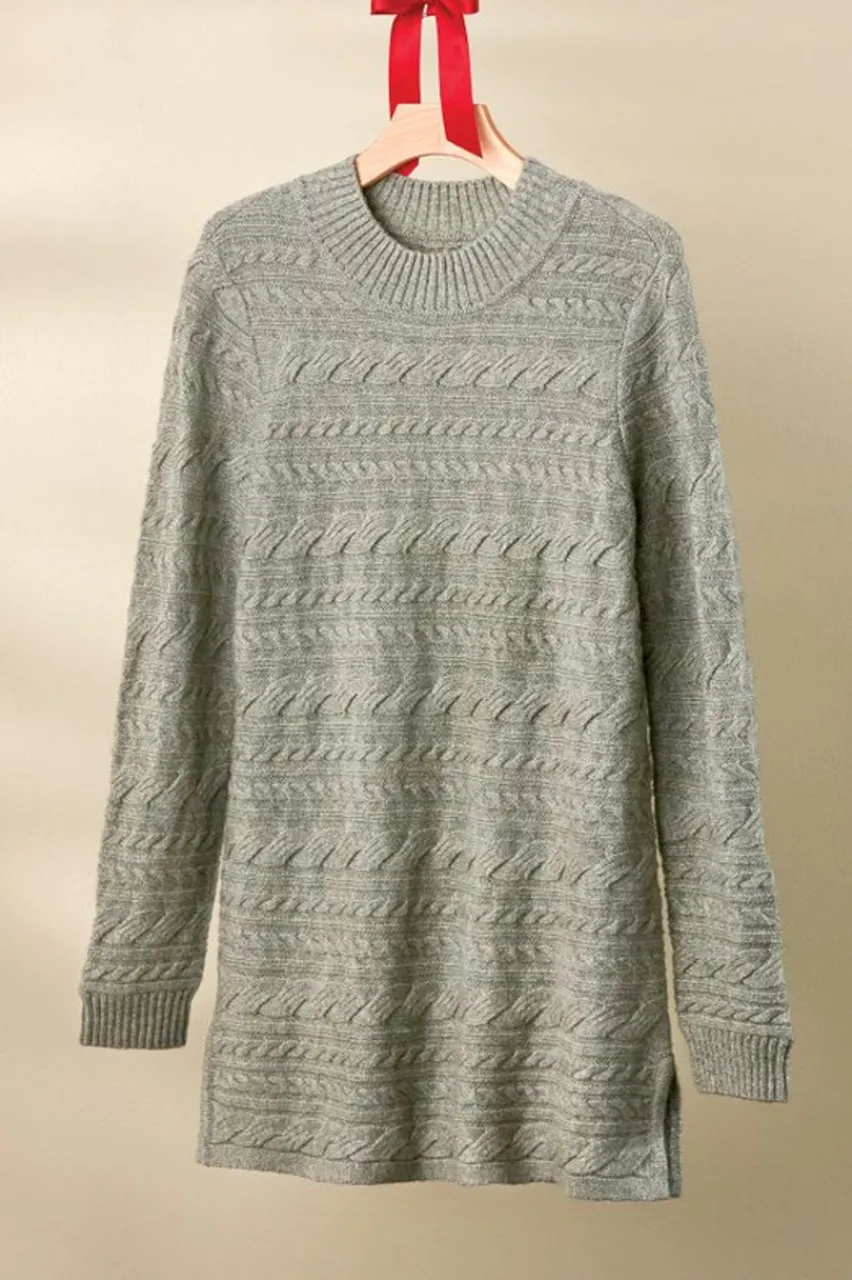 Alena Cable Sweater Tunic Tops|Sweaters & Cardigans