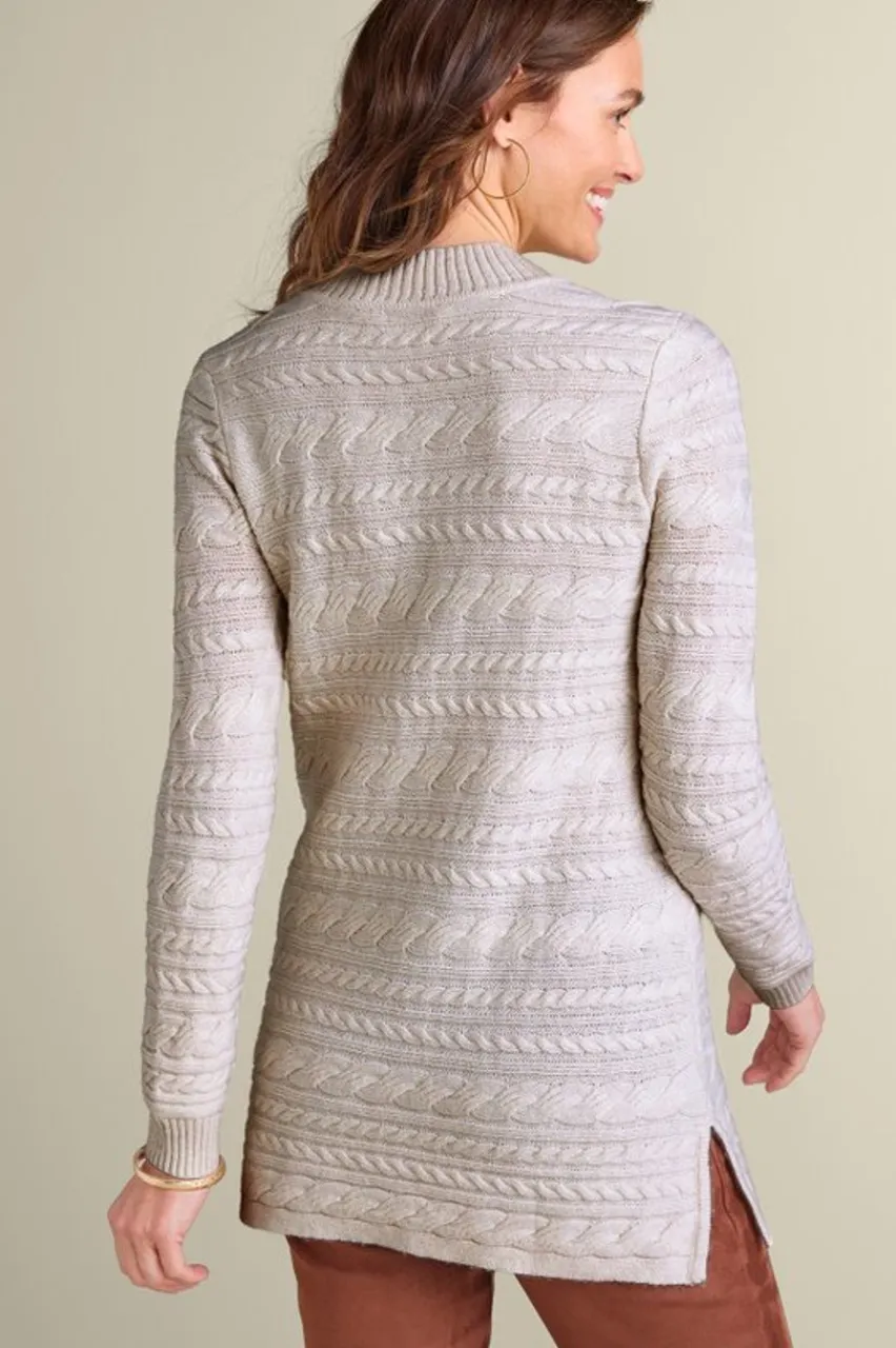 Alena Cable Sweater Tunic Tops|Sweaters & Cardigans