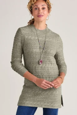 Alena Cable Sweater Tunic Tops|Sweaters & Cardigans