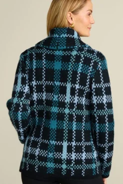 New Alpine Plaid Sweater Coat Tops|Sweaters & Cardigans