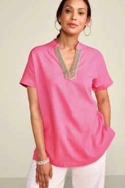 Sale Annalise Linen Blend Tunic Tops|Tunics & Leggings