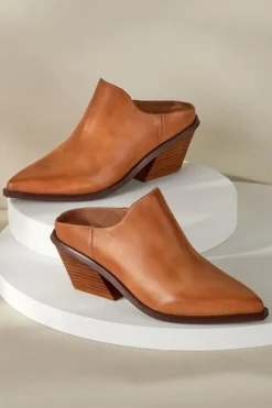 Best Antelope Caleb Leather Mules Shoes