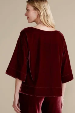 Clearance Aria Velvet Top Tops