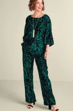 New Aria Velvet Wide Leg Pants Pants
