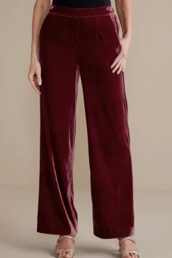 New Aria Velvet Wide Leg Pants Pants