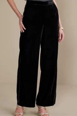 New Aria Velvet Wide Leg Pants Pants