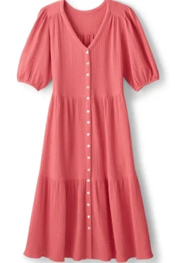 Sale Arielle Gauze Midi Dress Dresses