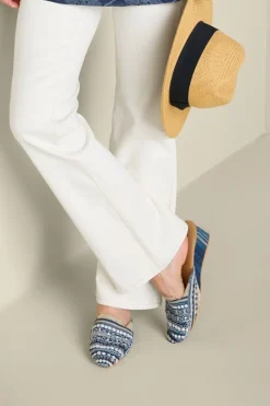 Arizona Stripe Wedge Slide Shoes