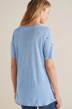 Hot Astra Linen Tee Tops