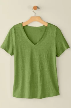 Aubrey Linen Slub Tee Tops