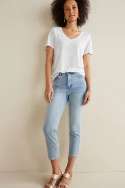 Aubrey Linen Slub Tee Tops