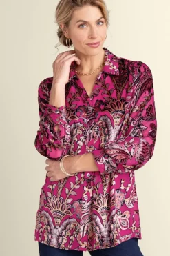 Bellarosa Velvet Tunic Tops