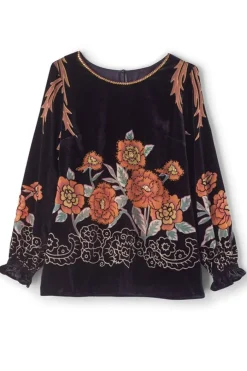 Discount Brielle Velvet Top Tops