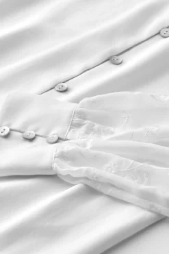 Sale Calathea Embroidered Sleeve Shirt Tops