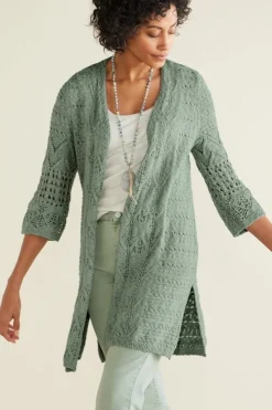 Hot Calistoga Pointelle Cardigan Tops|Sweaters & Cardigans
