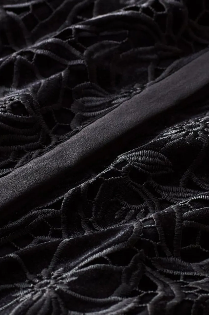 Candace Velvet Lace Tunic Tops