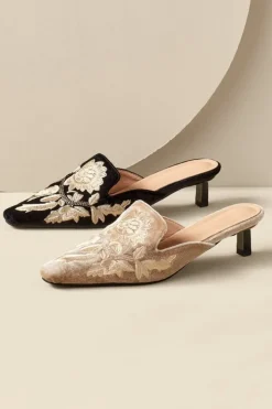Hot Carolina Embroidered Mule Shoes