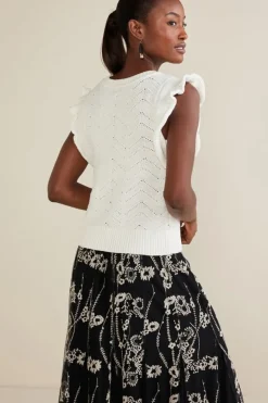 New Celina Flutter Sleeve Sweater Tops|Sweaters & Cardigans