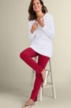 Discount Christina Embellished Cowl Neck Sweater Tunic Tops|Sweaters & Cardigans