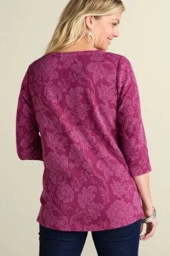 Online Clarette Jacquard 3/4 Sleeve Tunic Tops