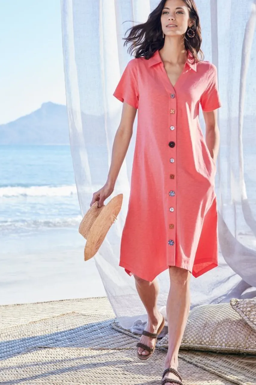 Best Danielle Button Dress Dresses