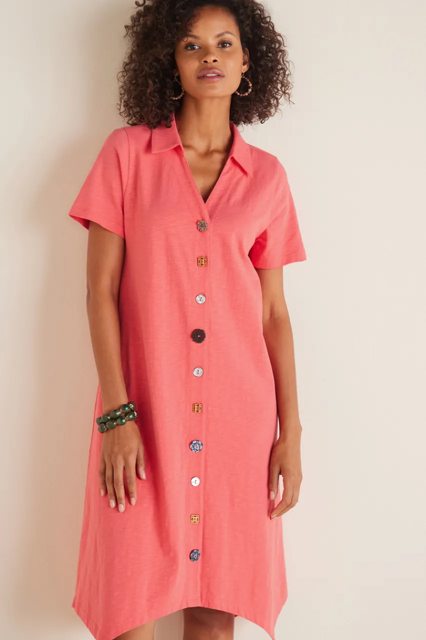 Best Danielle Button Dress Dresses