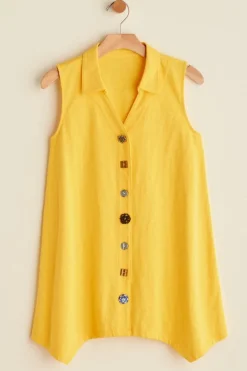 Danielle Button Tank Tops