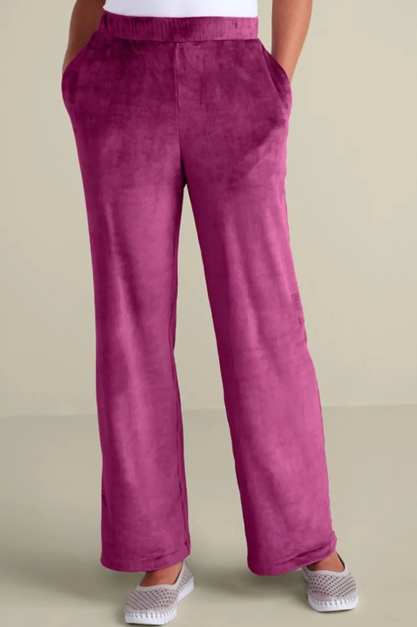 Clearance Dixie Velour Wide Leg Pants Pants
