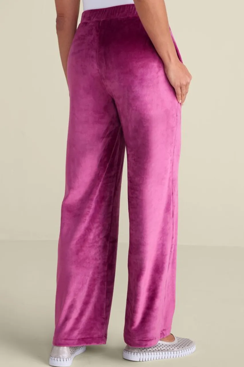 Clearance Dixie Velour Wide Leg Pants Pants