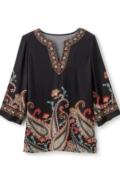 Elma 3/4 Sleeve Tunic Tops|Tunics & Leggings