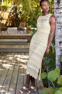 Erica Crochet Midi Dress Dresses