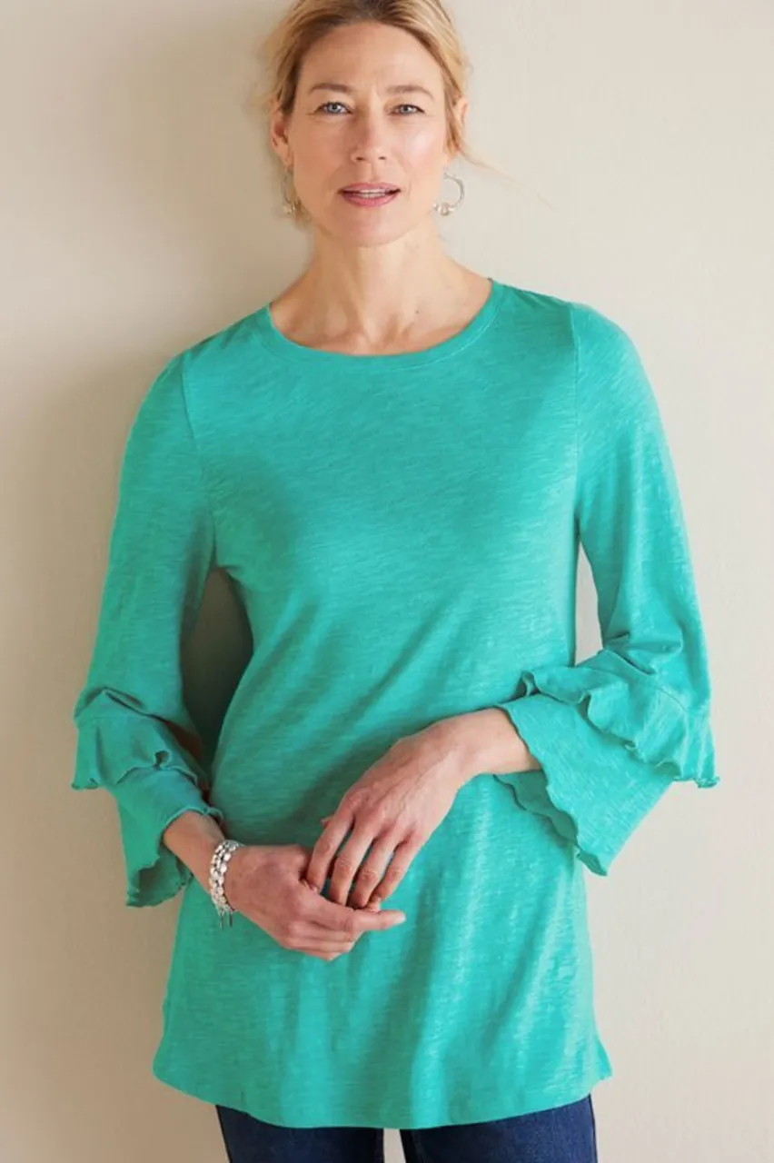 Sale Erin Linen Blend Tunic Tops