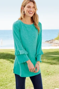 Sale Erin Linen Blend Tunic Tops