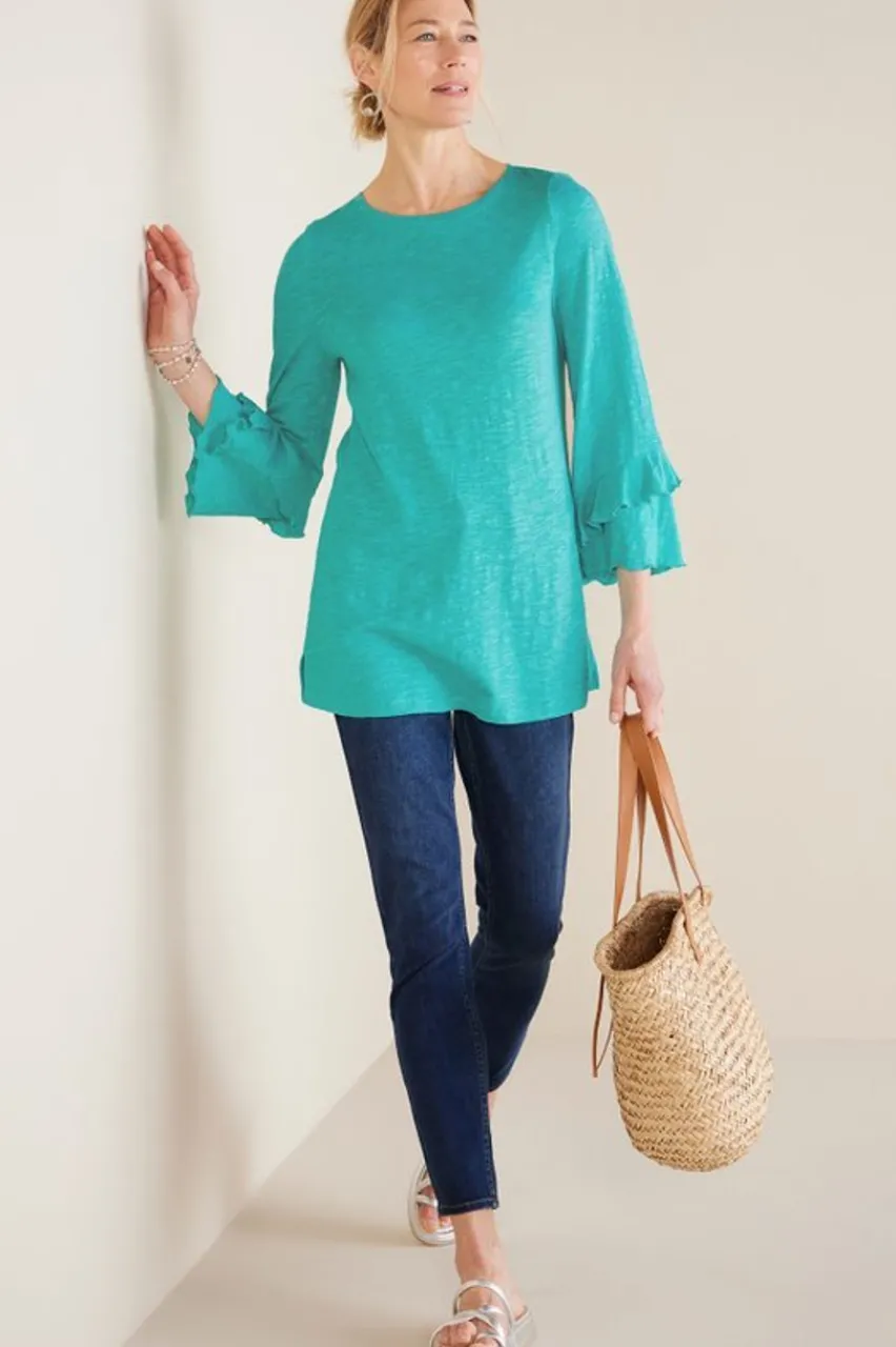 Sale Erin Linen Blend Tunic Tops