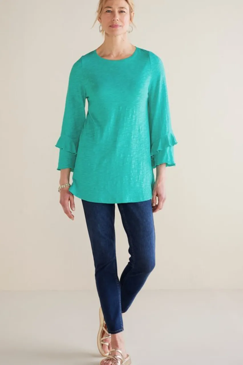 Sale Erin Linen Blend Tunic Tops