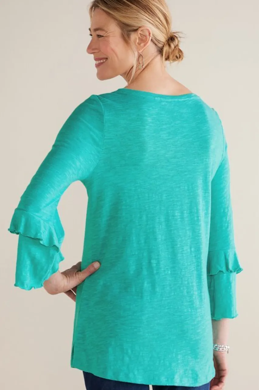 Sale Erin Linen Blend Tunic Tops