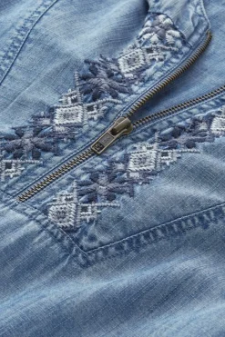 Online Evie Embroidered Tencel Hoodie Tops