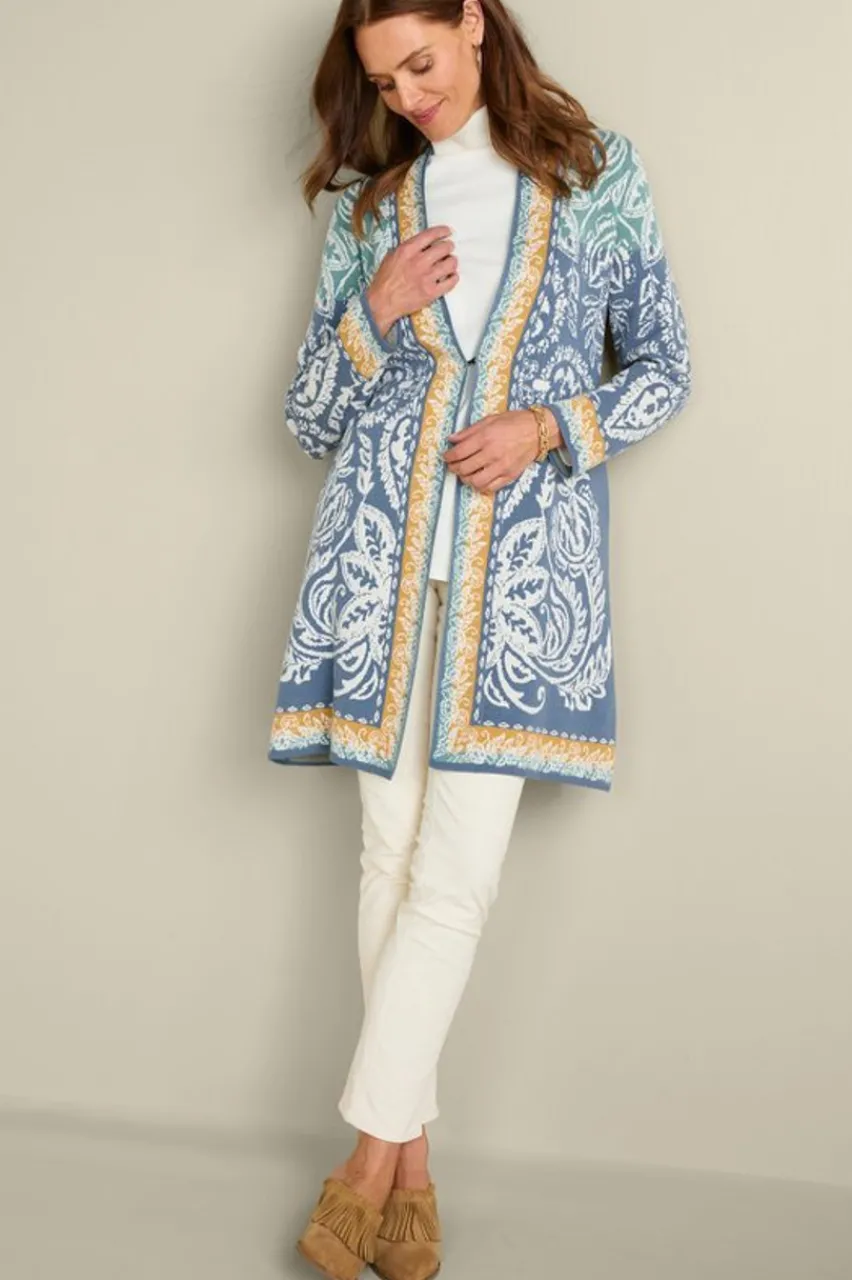 Outlet Ezer Jacquard Duster Tops|Sweaters & Cardigans