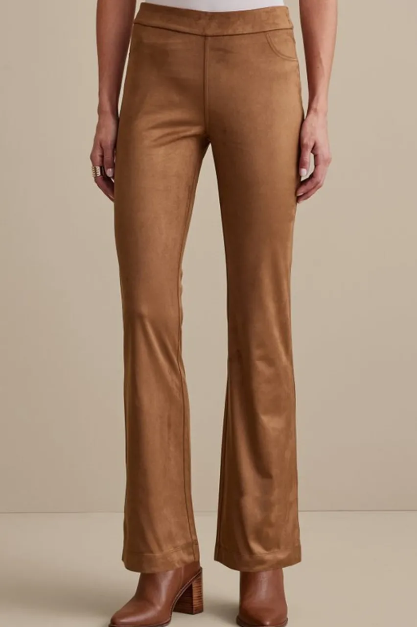 New Faux Suede Bootcut Pants Pants