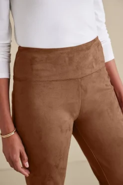 Faux Suede Pull-On Leggings Pants|Leggings