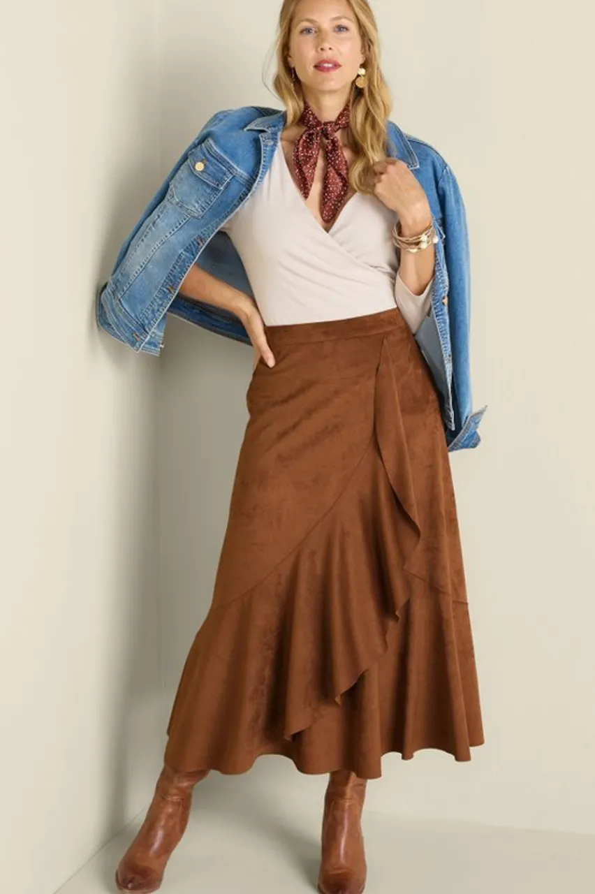 Hot Faux Suede Skirt Skirts