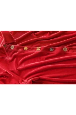 Filigree Velvet Boyfriend Shirt Tops