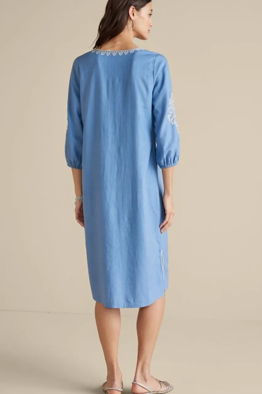 Online Hasana Linen Blend Midi Dress Dresses
