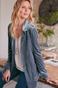 Online Holly Velvet Blazer Toppers|Jackets & Coats