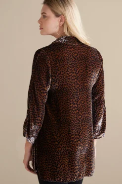 Hot Icon Silk Velvet Poets Tunic Shirt Tops