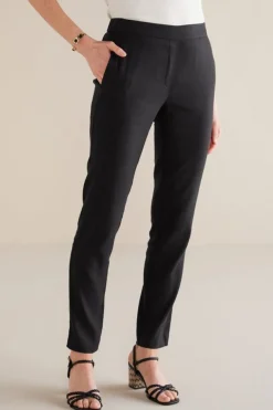 Isla Stretch Linen Slim Leg Pants Pants